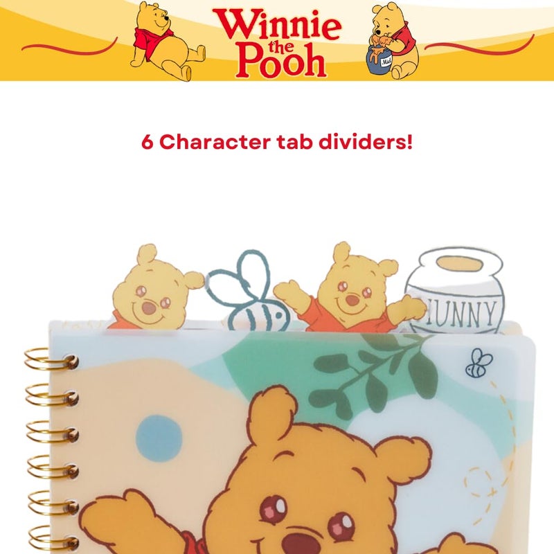 Innovative Designs Winnie the Pooh Tab Journal Notebook, Spiral Bound, 96 Lined Pages, 8 x 7 inches - Image 2