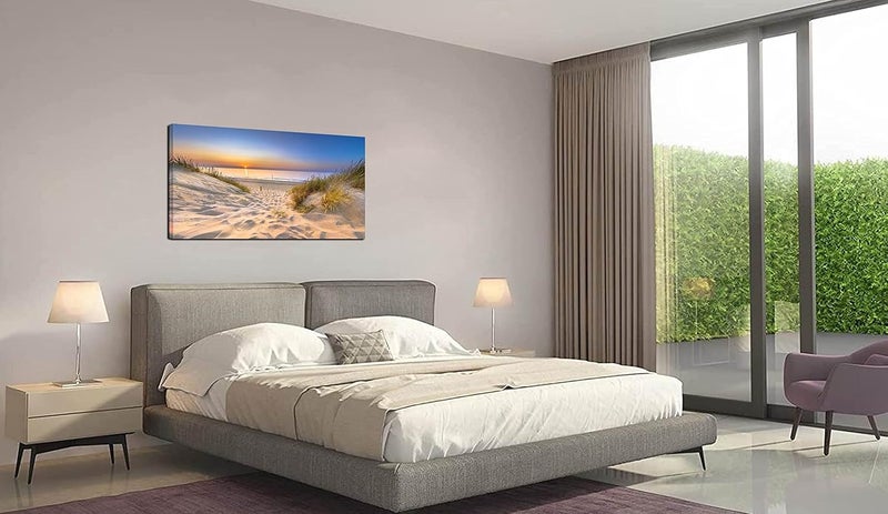 Faxiasho Beach Wall Art for Living Room - Ocean Pictures Sunset Canvas Wall Decor - Image 3