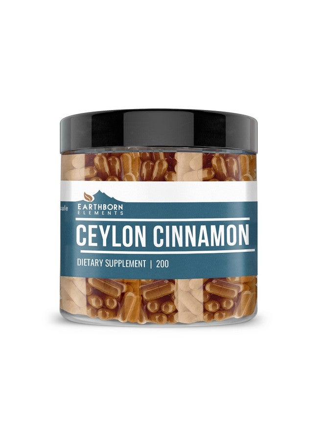 earthborn elements Ceylon Cinnamon 200 Capsules Pure & Undiluted No Additives - Image 1