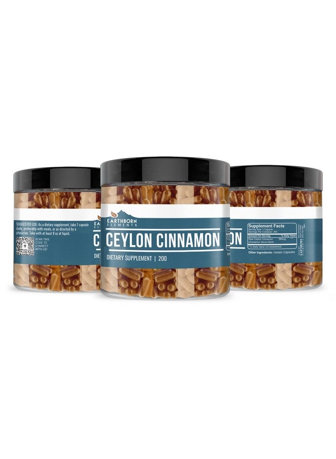 earthborn elements Ceylon Cinnamon 200 Capsules Pure & Undiluted No Additives - Image 3