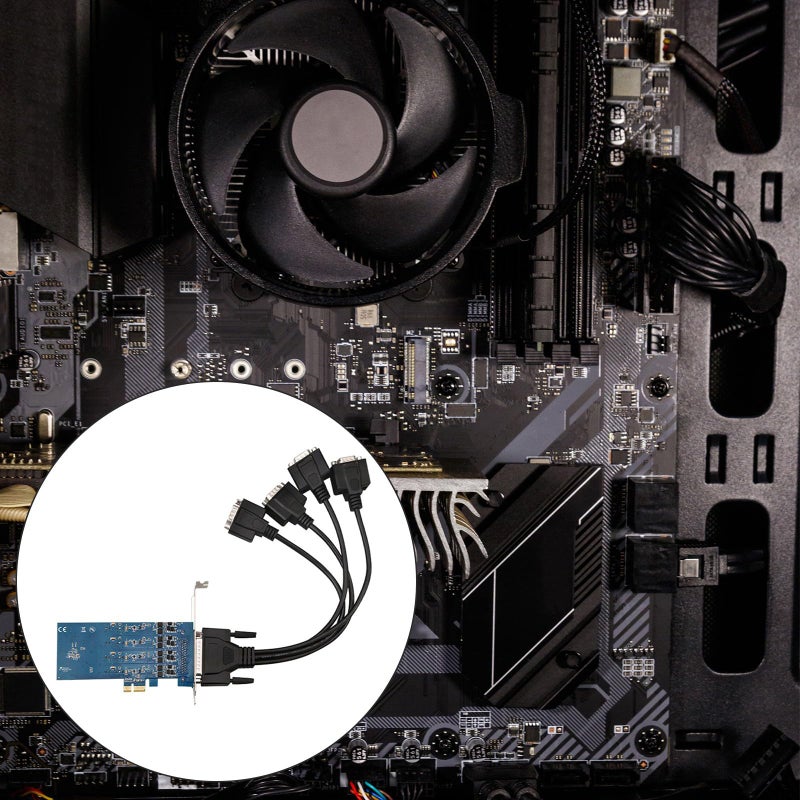 بطاقة تسلسلية من النوع الصناعي بمنفذ 4 RS422 RS485 PCIE لتوصيل الآلات ونقل البيانات - Image 3