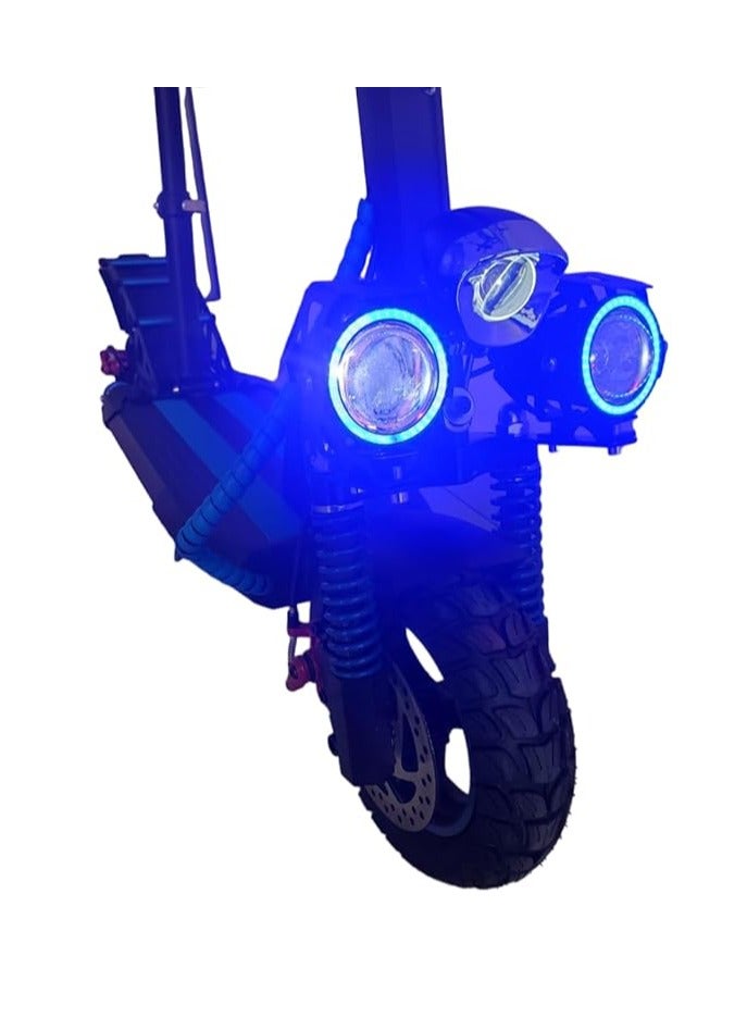 ROHAN WINGS E10 Pro Electric Scooter 2024 1800W, 25 to 30km Mileage Full Foldable, With Off Road Tires for 10 X 2.5 Tires, Blue - Image 5