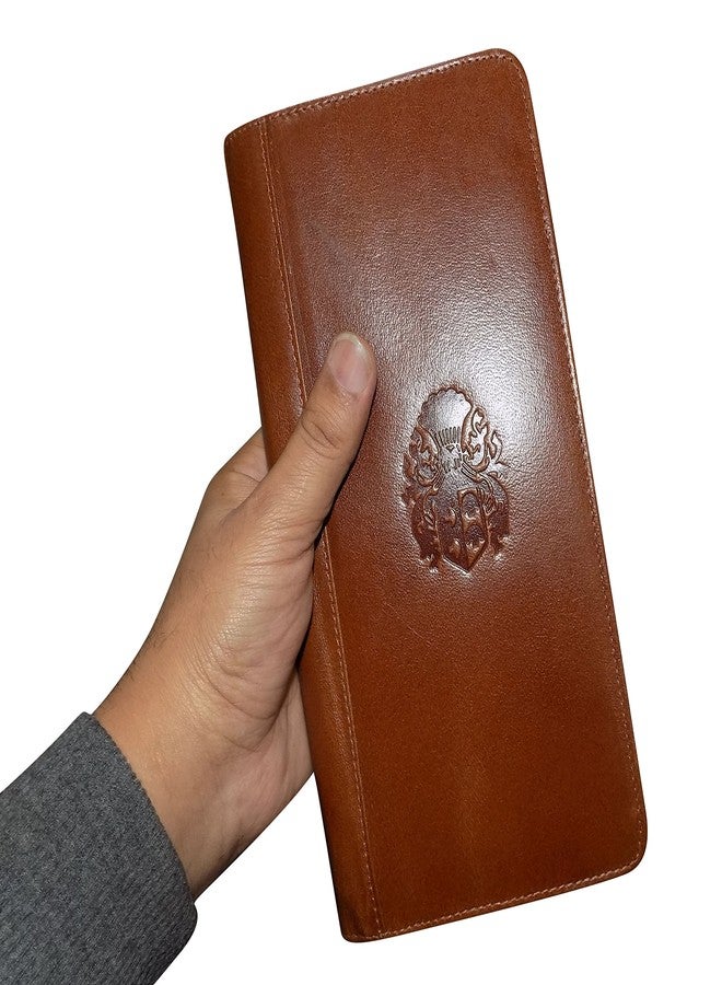 Style Shoes Style98 Unisex Leather Passport Holder (Brown) - Image 5