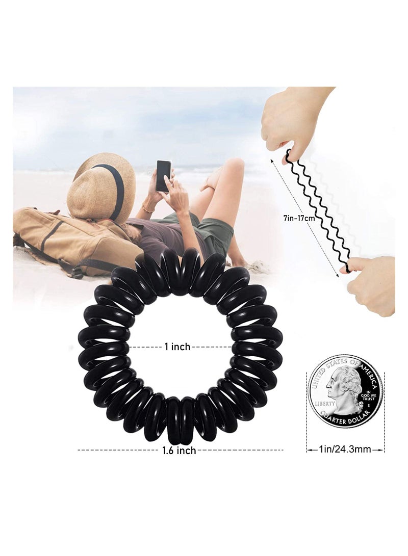 ORiTi 17 Pack Hair Elastics, No Crease Spiral Hair Ties Hair Bands Multi Color Waterproof Phone Cord Hair Scrunchies Hair Coils Accessories for Women Girls - Image 2