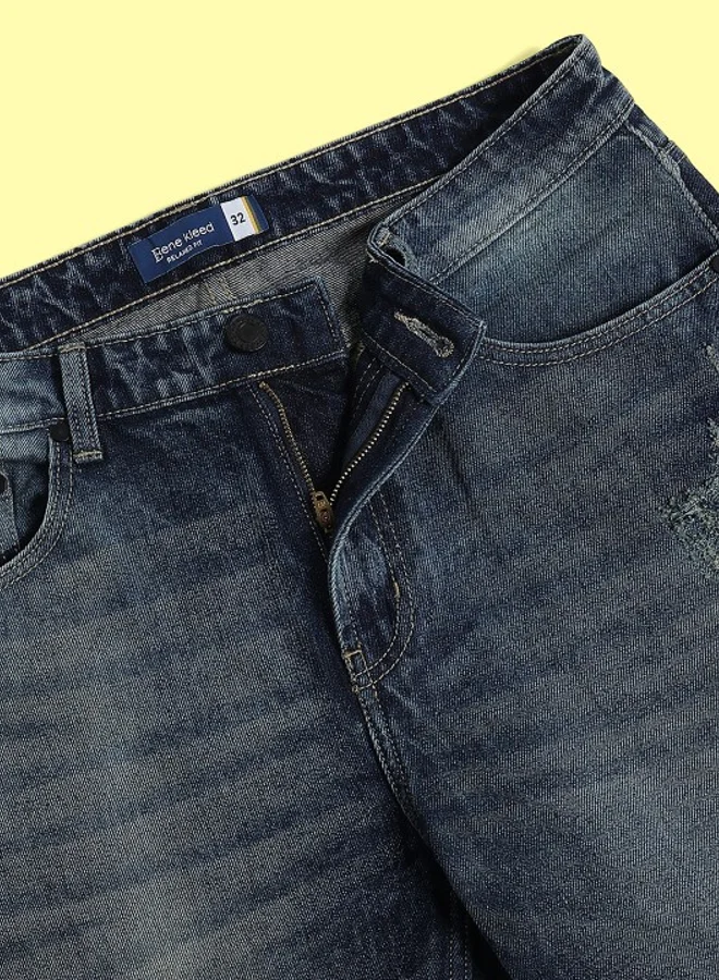 Styli Men Light Distress Relaxed Fit Jeans By Bene Kleed
