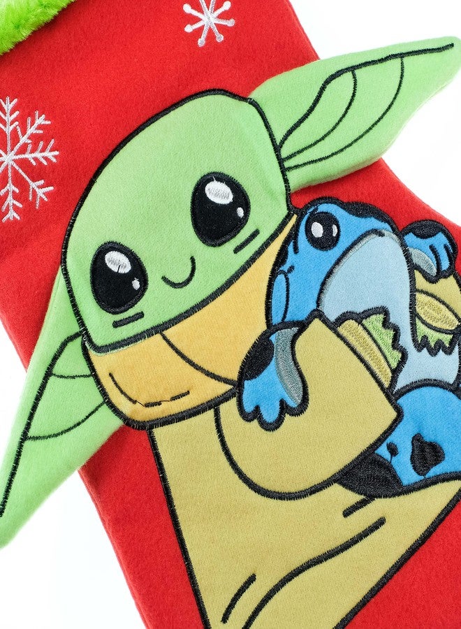 Ruz Star Wars The Child 20" Applique Christmas Stocking, Gift Holder for Stocking Stuffers, Indoor Home Decor and Holiday Decoration - Image 4