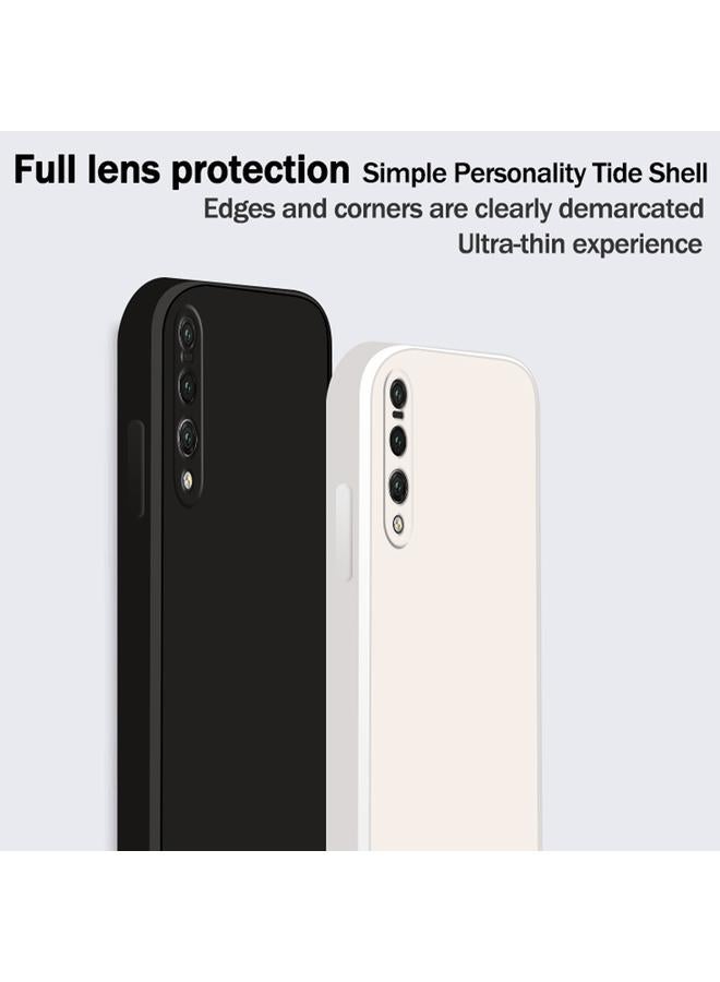 اس-توب جراب لهاتف Huawei P20 Pro بلون سادة من السيليكون السائل المقلد مع حافة مستقيمة وغطاء حماية كامل مقاوم للسقوط - Image 3