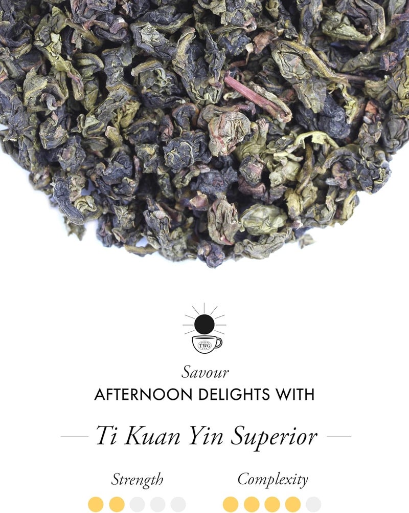 TWG Tea Ti Kuan Yin Superior Oolong Tea Gift Set - 15 Hand Sewn Cotton Teabags with Sweet Orchid-Like Fragrance - Image 2
