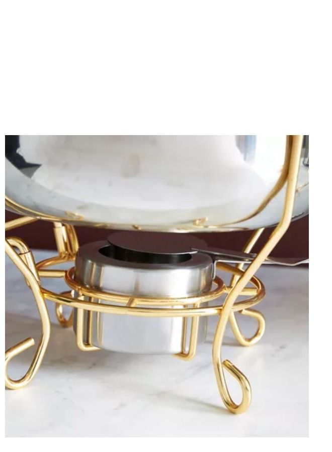 هوم بوكس طبق موقد صغير يحافظ على حرارة الطعام مع غطاء من ويل شاين فضي / ذهبي 3.5لتر - Image 5