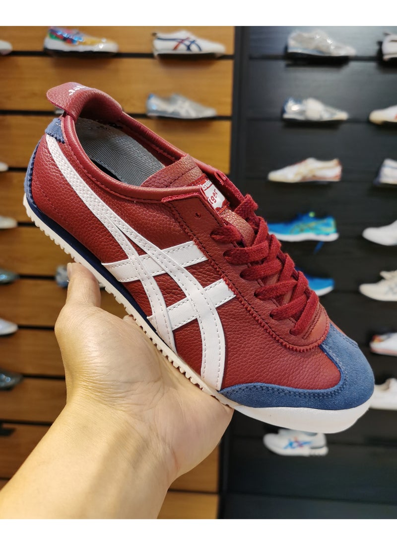 Onitsuka Tiger Red and Blue Retro MEXICO 66™ Casual Shoes for Men and Women  - Image 5