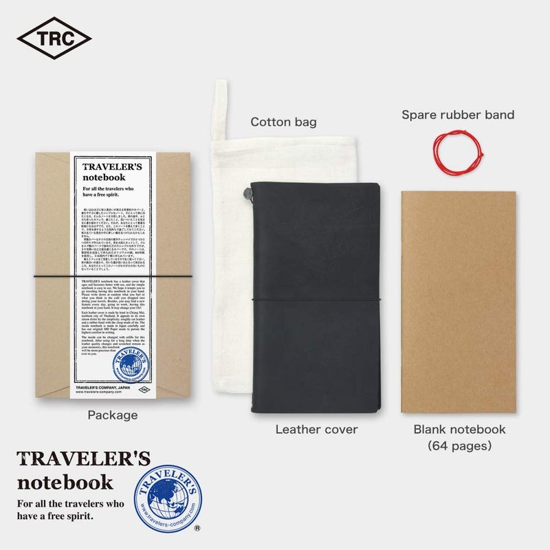 DESIGNPHIL Traveler's Notebook, Regular Size, Black, 13714006 - Image 2