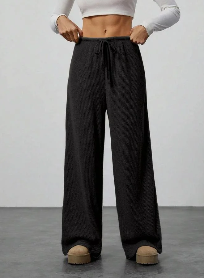 Take Two  women's texture drawstring waist wide leg pants for Women | Best Price UAE