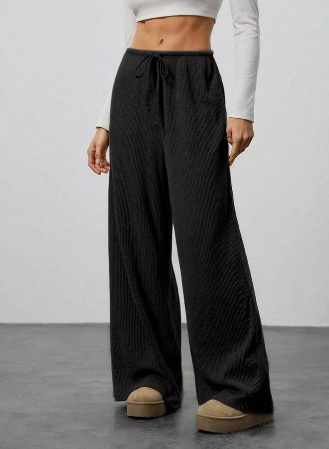Take Two  women's texture drawstring waist wide leg pants for Women | Best Price UAE