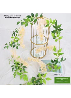 Generic Artificial Wisteria Vine Flower Garland DecorEncrypted champagne color 1 Encrypted champagne color 1 