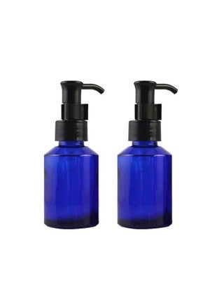 2Pcs 60Ml/3Oz Blue Glass Pump Bottles With Black Pump Top Cosmetic Makeup Cream Lotion Sample Packing Toiletries Liquid Storage Container Vial Jar Pots For Essential Oil Emulsion Essence - pzsku/ZEF1A6A0B0FC89D489543Z/45/_/1688972708/5a32217c-5d70-4827-b3b1-b1dc36e2b180