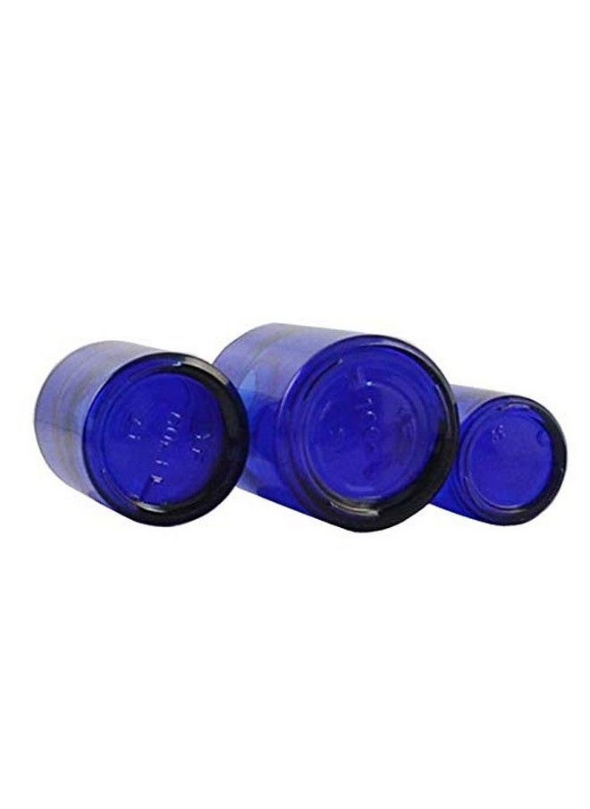 Elandy - 2Pcs 60Ml/3Oz Blue Glass Pump Bottles With Black Pump Top Cosmetic Makeup Cream Lotion Sample Packing Toiletries Liquid Storage Container Vial Jar Pots For Essential Oil Emulsion Essence - Image 1