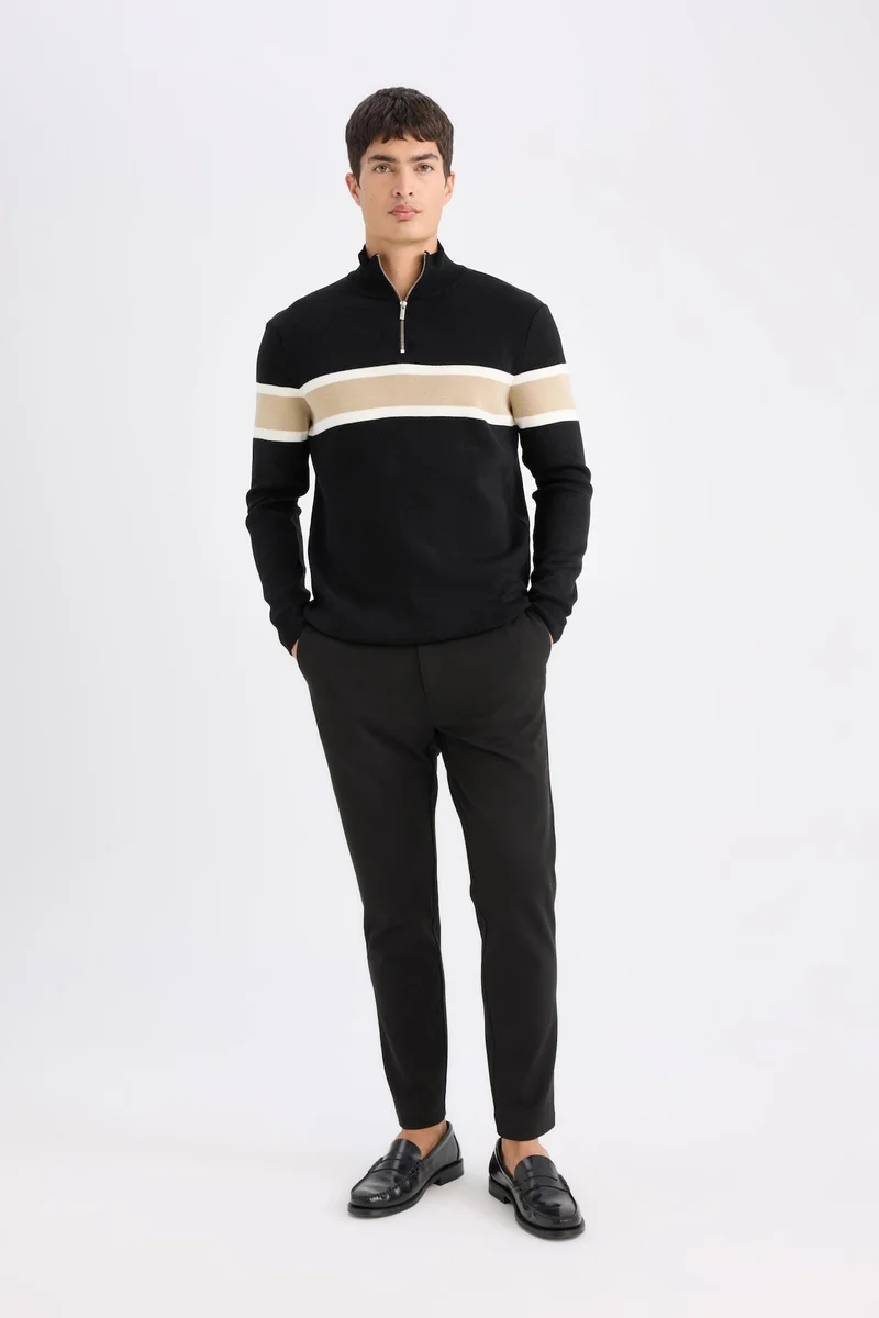 Tailored Fit Straight Leg Stretch Trousers