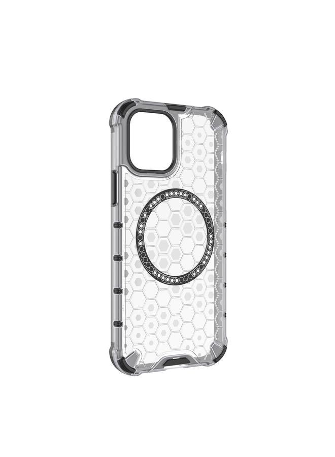 اس-توب جراب لهاتف iPhone 12 Pro Max مع حلقة مغناطيسية على شكل قرص العسل، جراب هاتف مقاوم للصدمات - Image 3