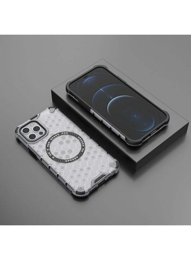 اس-توب جراب لهاتف iPhone 12 Pro Max مع حلقة مغناطيسية على شكل قرص العسل، جراب هاتف مقاوم للصدمات - Image 2