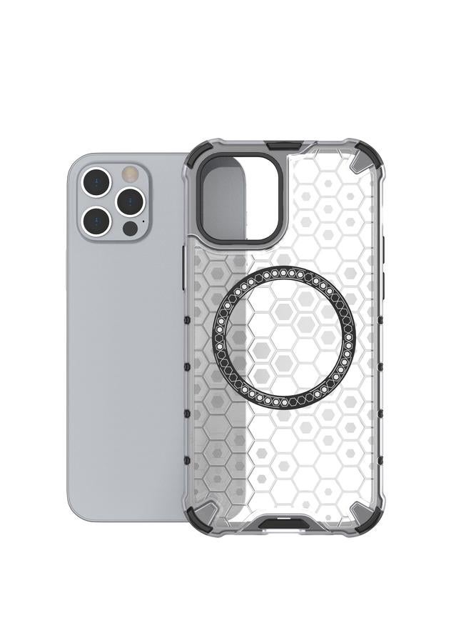 اس-توب جراب لهاتف iPhone 12 Pro Max مع حلقة مغناطيسية على شكل قرص العسل، جراب هاتف مقاوم للصدمات - Image 5