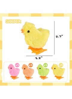 3 otters 12Pcs Wind Up Chick Toys, Colorful Wind-Up Jumping Cute Chicken Plush Chicks Toys For Kids Goodie Bags Treasure Chest Party Favors Gifts  - Image 2