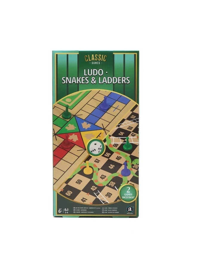 Ambassador Classic Games - 2-in-1 Ludo, Snakes & Ladders (basic) - Image 1