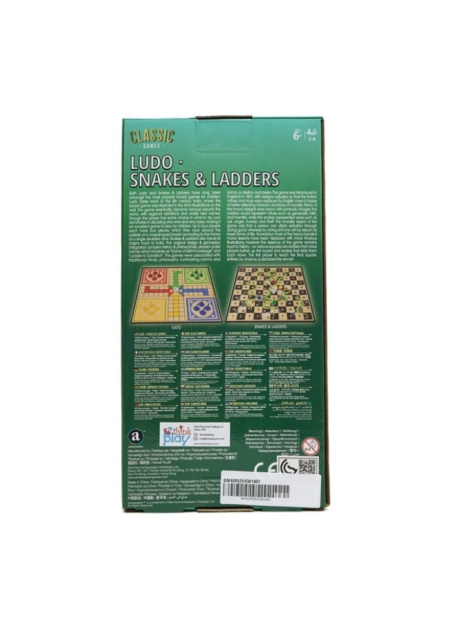 Ambassador Classic Games - 2-in-1 Ludo, Snakes & Ladders (basic) - Image 2