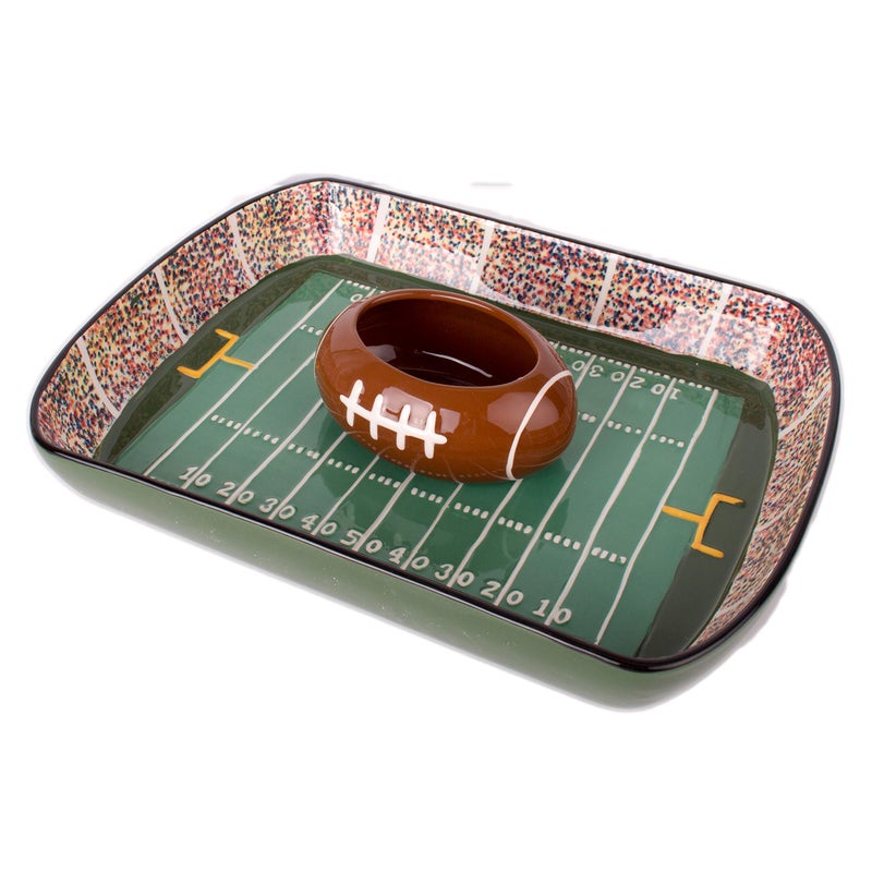 BURTON Football Stadium Chip And Dip Sports Serving Set - Image 1