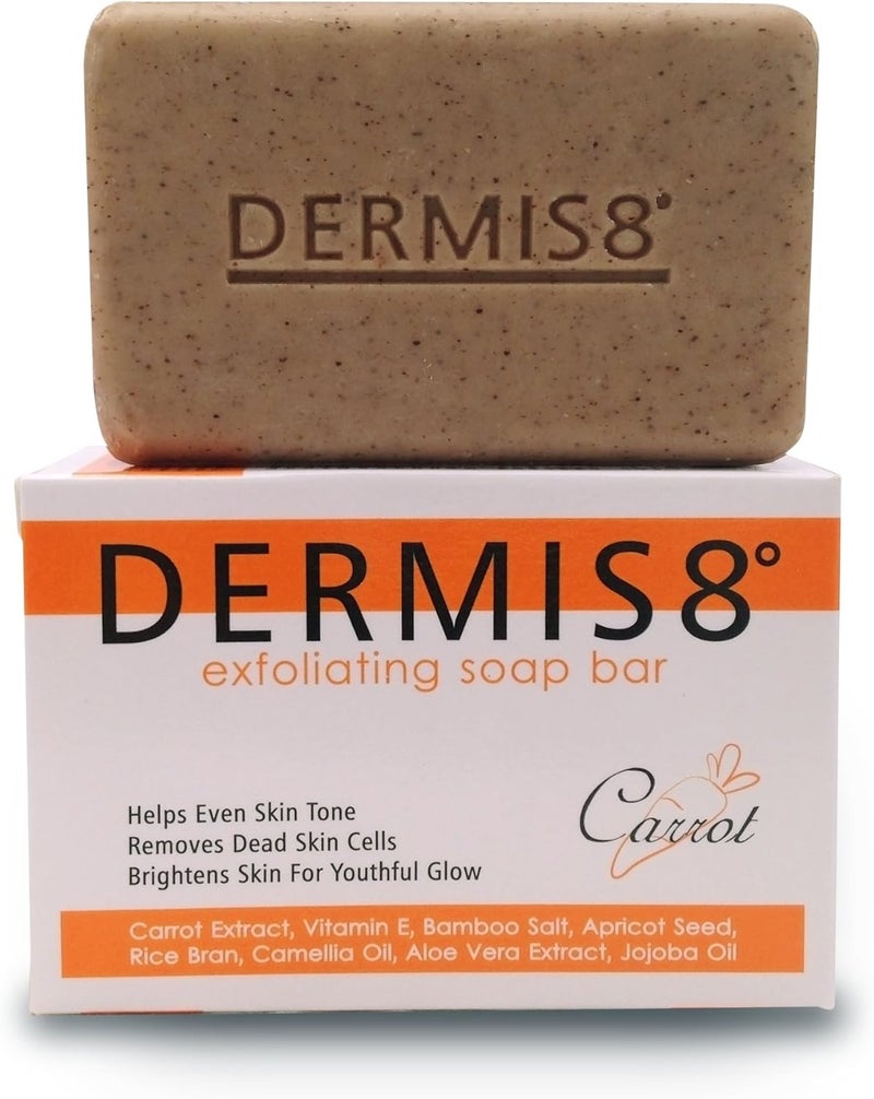 Dermis8 Exfoliating Beauty Bar Soap with Carrot  Camellia Oil 200gr