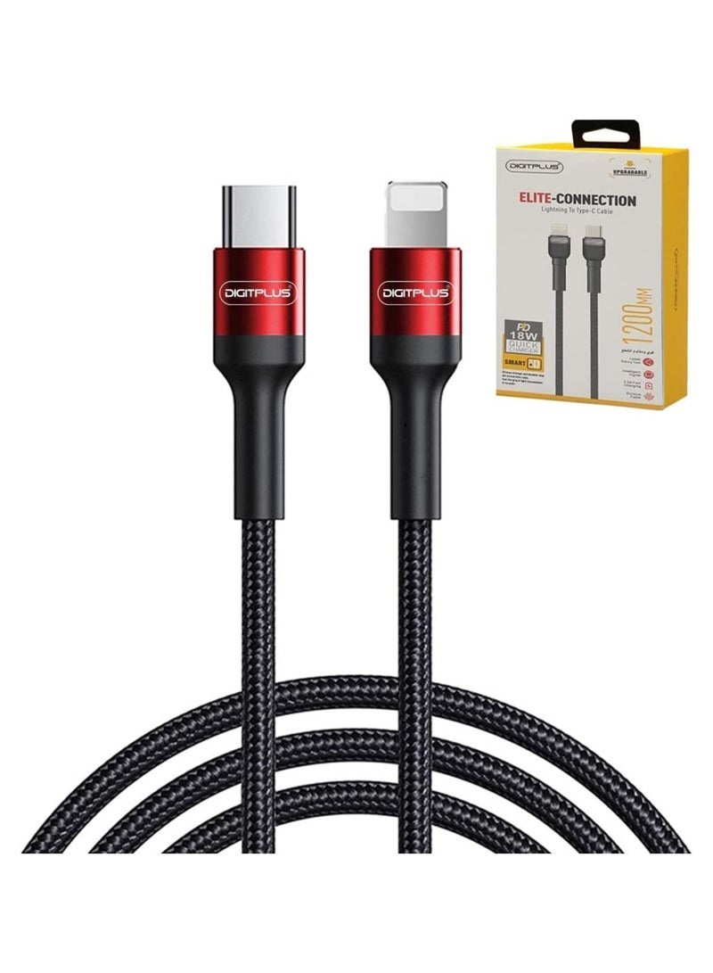 Digitplus كابل شاحن نوع C لجهاز iPhone كابل شحن سريع 3A مخرج 1.2 متر 4FT كابل متين متوافق مع أجهزة iPhone - Image 2