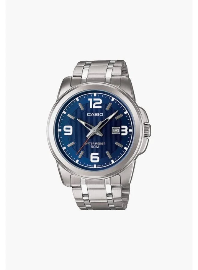 كاسيو Men's Stainless Steel Analog Watch MTP-1314D-2AVDF - 45 mm