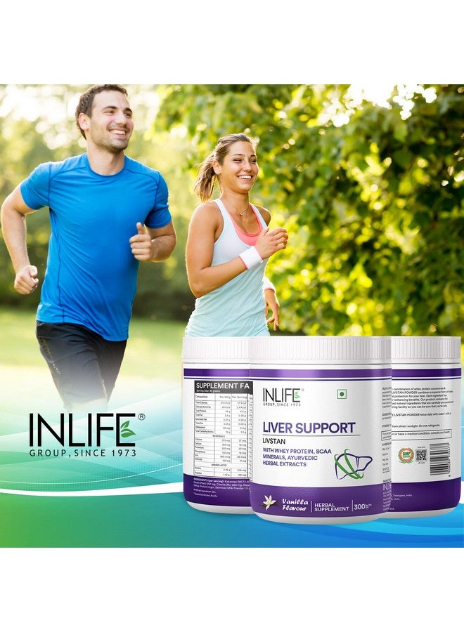 INLIFE Livstan Liver Support Supplement | Whey Protein Powder with Ayurvedic Herbs - Kakamachi, Tamalaki, Kasani, Citraka, Rajamasha - 300g (Vanilla) - Image 5