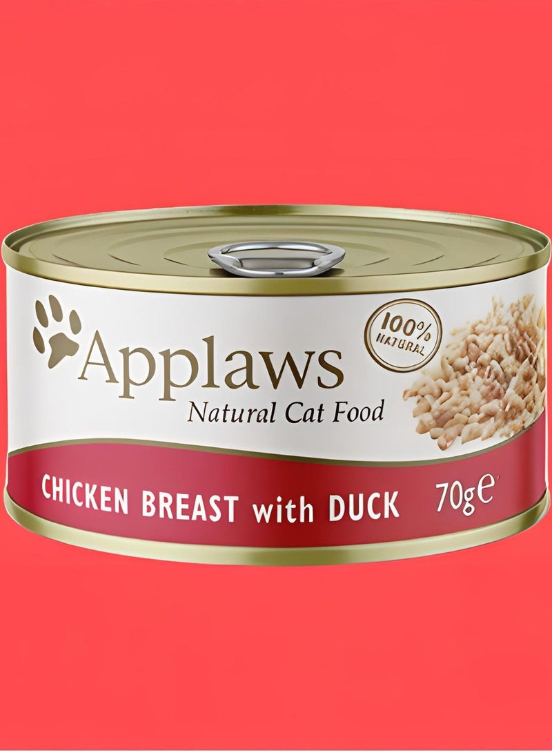 Applaws (24 cans) wet canned cat food with chicken & duck flavor for small and large cats / 70 grams - Image 2