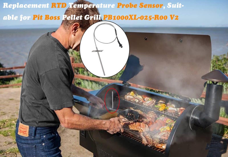 FCCUM Replacement RTD Temperature Probe Sensor, Compatible with Pit Boss Pellet Grill PB1000XL-025-R00 V2 - Image 4