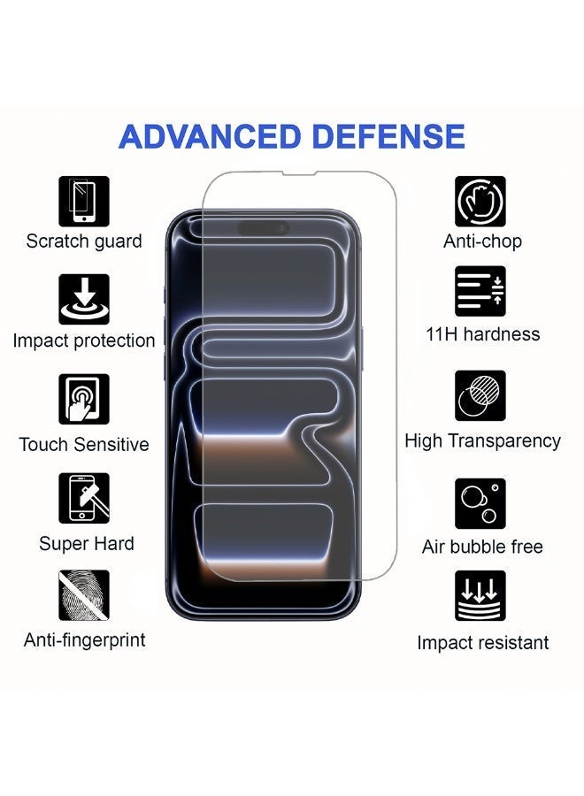 PRIMEEIGHT [3 PACK] iPhone 17 Pro Max Screen Protector 6.9 Inch Display Ultra Thin 9H Hardness Tempered Glass Easy to Install HD Screen - Image 2