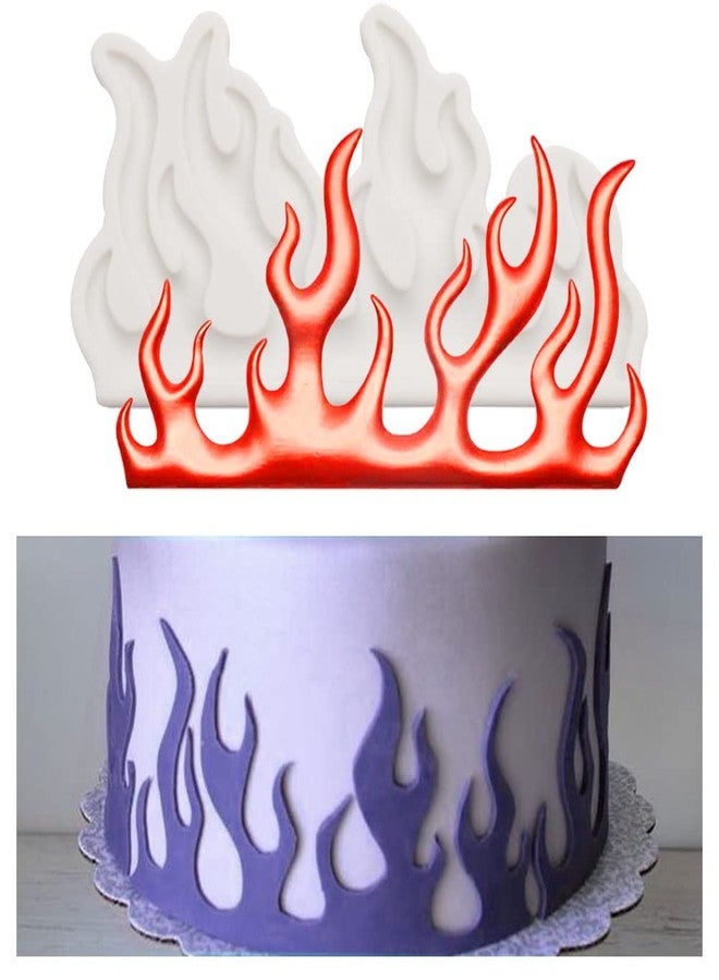 KuuGuu 3 PCS Flame Fondant Molds Fire Cake Decorating Silicone Molds Flame Shape Molds for Sugarcraft Cake Border Decoration Cupcake Topper Chocolate Candy Jewelry Polymer Clay Gum Crafting Projects - Image 4