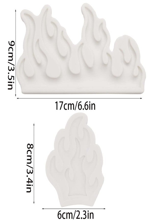 KuuGuu 3 PCS Flame Fondant Molds Fire Cake Decorating Silicone Molds Flame Shape Molds for Sugarcraft Cake Border Decoration Cupcake Topper Chocolate Candy Jewelry Polymer Clay Gum Crafting Projects - Image 2