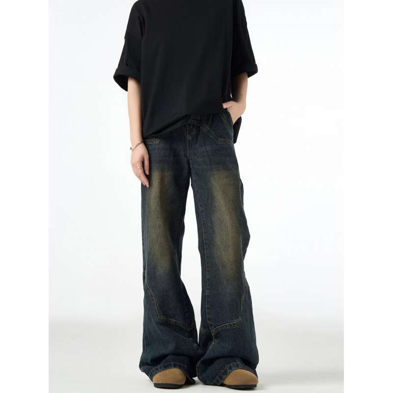 Unisex Classic Denim Jeans Loose Fit Daily Outdoor Wear - Image 2