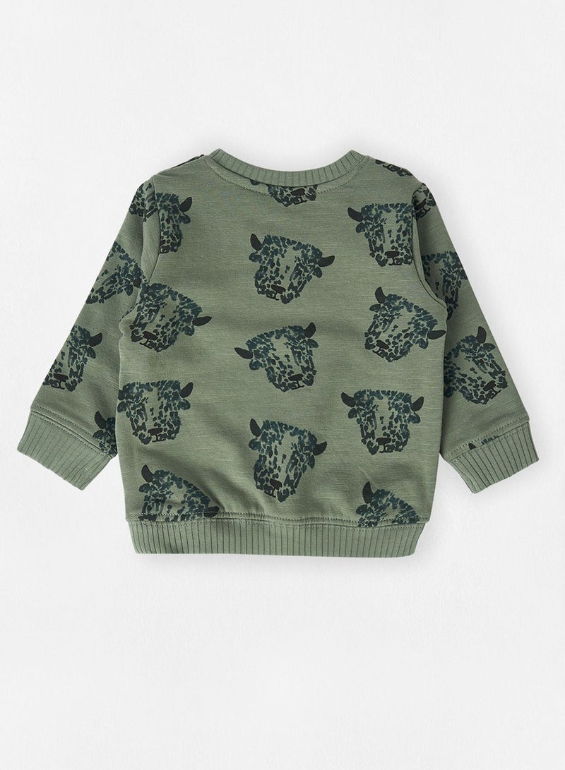 NAME IT Infant Animal Print Sweatshirt  - Image 2