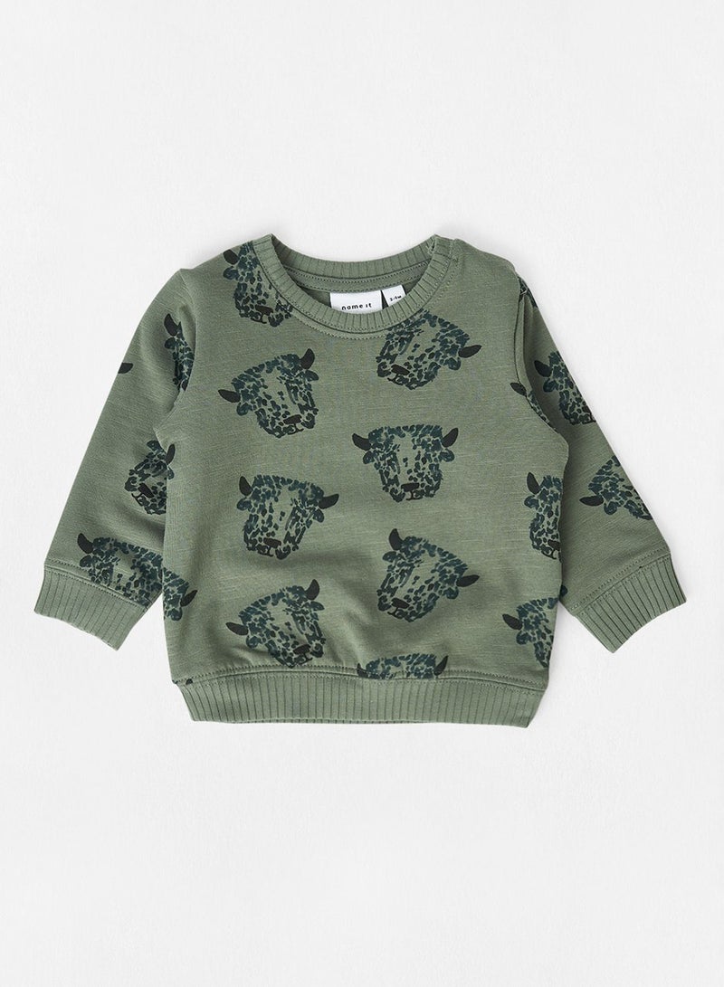 NAME IT Infant Animal Print Sweatshirt  - Image 1