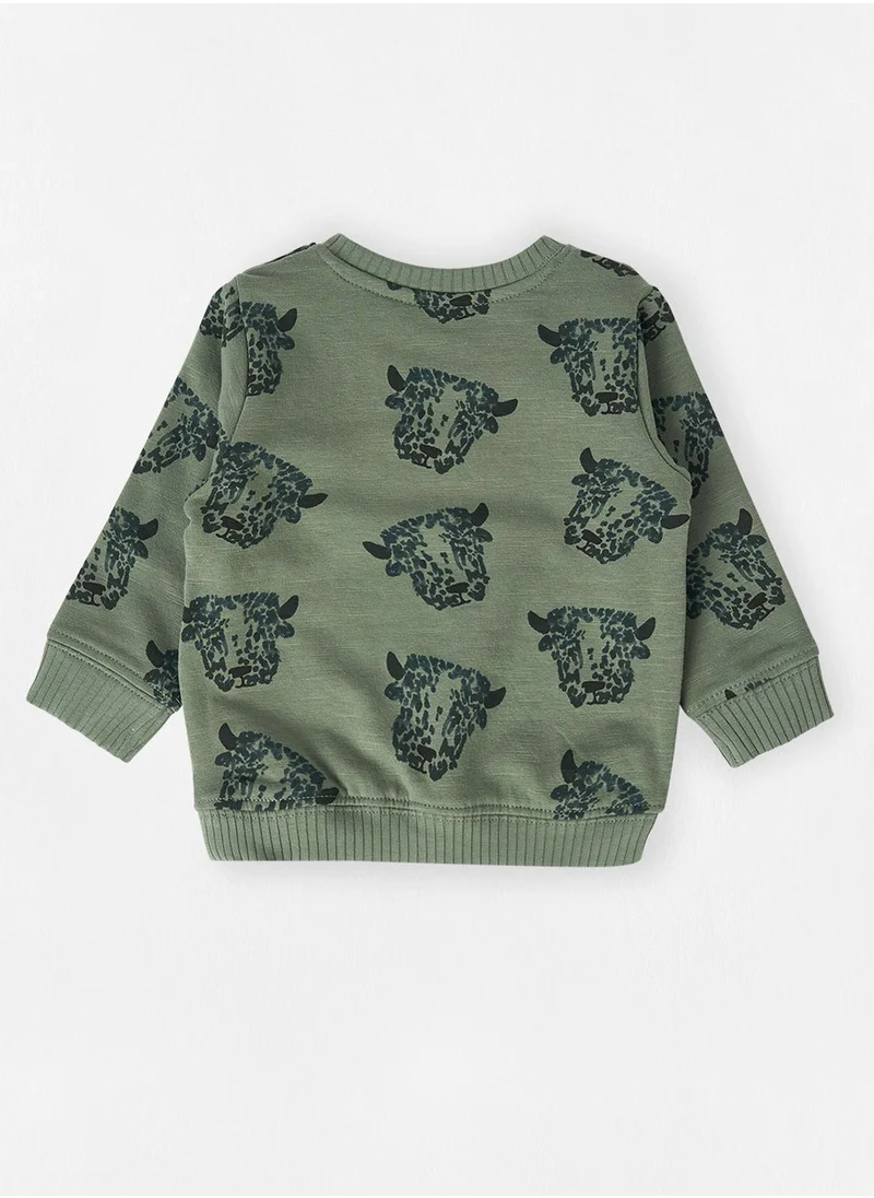 NAME IT Infant Animal Print Sweatshirt