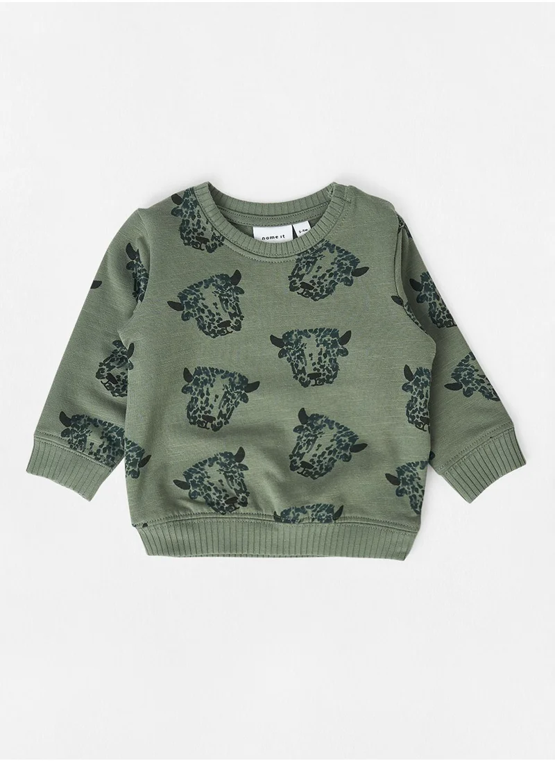 NAME IT Infant Animal Print Sweatshirt