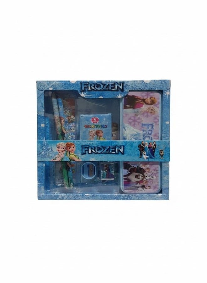 BELLABOTA Doremon Stationary Kit with 1 Pencil Box Case 2 Pencils 6 Crayon Colors 2 Space Gel Pen 1 Ruler Scale Eraser Sharpener Kit for Kids (Character As Per Available) - Image 4