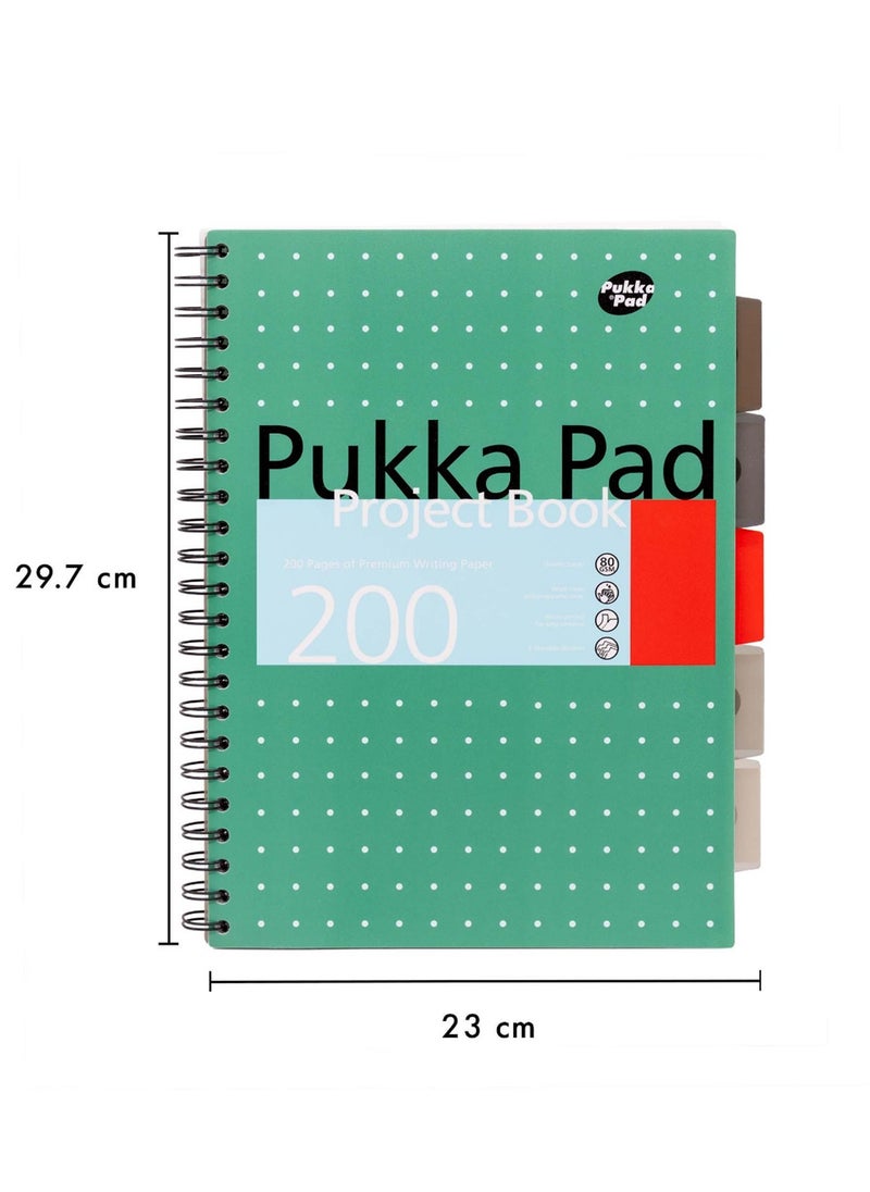 Pukka Pad - A4 Size Metallic Executive Project Notebook With Five Divisions - Image 1