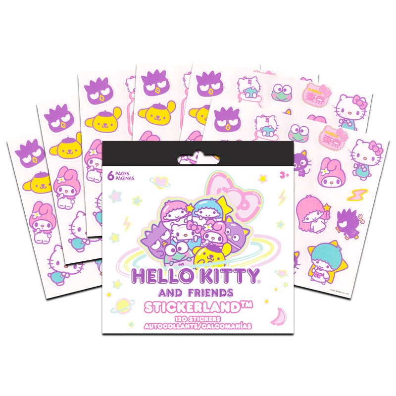Hello Sanrio Kitty Sticker Books for Kids, Adults Super Set ~ 3 Pc Bundle with Over 200 Hello Kitty Stickers and More (10 Sticker Sheets Hello Kitty Party Favors) - Image 2