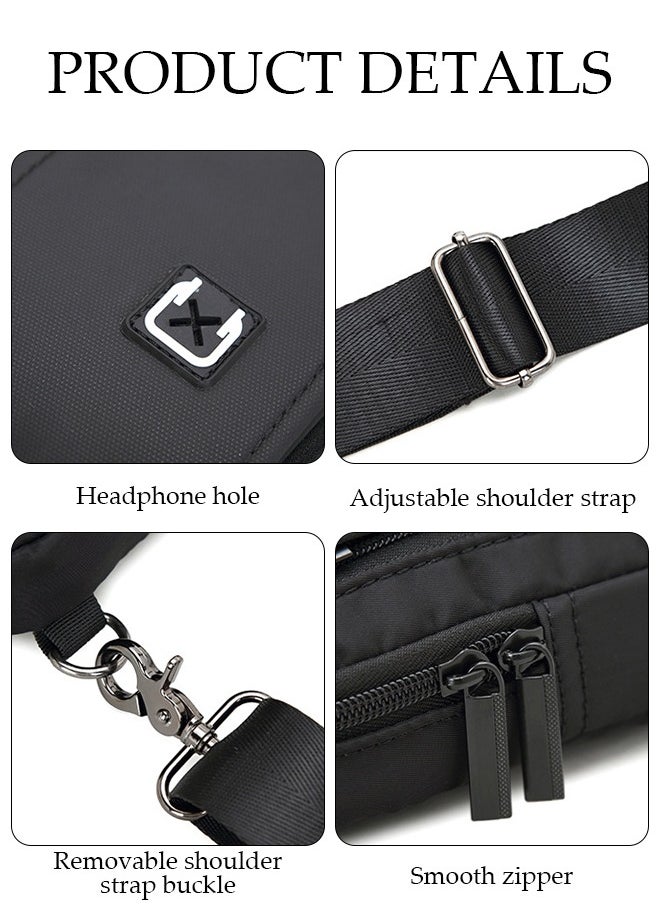 DUNISO Crossbody Bag for Men and Women Waterproof Sling Bag Travel Passport Wallet Bag for Cell Phone, Casual Chest Bag Multipurpose Daypack for Sports,Travel  - Image 5