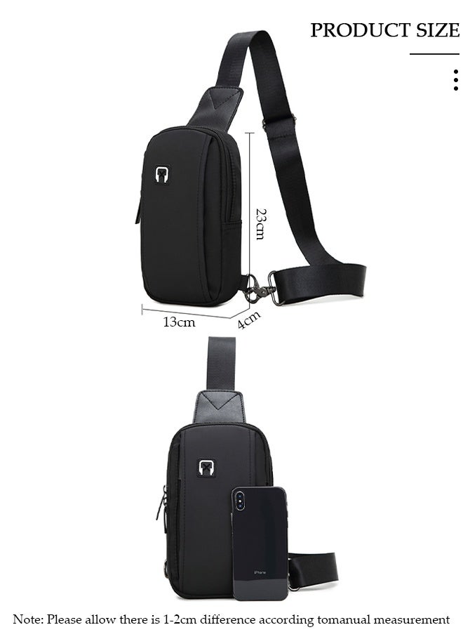 DUNISO حقيبة كروس للرجال والنساء مقاومة للماء حقيبة سفر ومحفظة لجواز السفر للهاتف الخلوي، حقيبة صدر كاجوال متعددة الأغراض للرياضة والسفر - Image 2