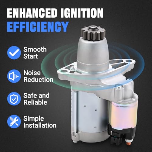 Tutor Auto 17825N Starter Motor New Replacement for 02-17 Toyota Camry 04-19 Highlander 04-16 Sienna 06-18 RAV4 02-08 Solara 05-18 Avalon, 02-19 Lexus RX330 RX350 ES330 ES350 NX200t, Scion XB TC, Pontiac Vibe - Image 4