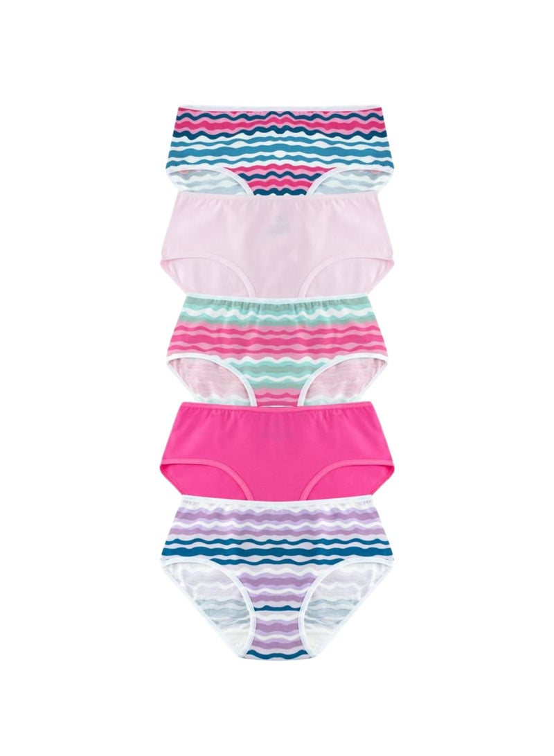 Milk Pack of 5 Midi Padded Cotton Panties for Women - Image 1