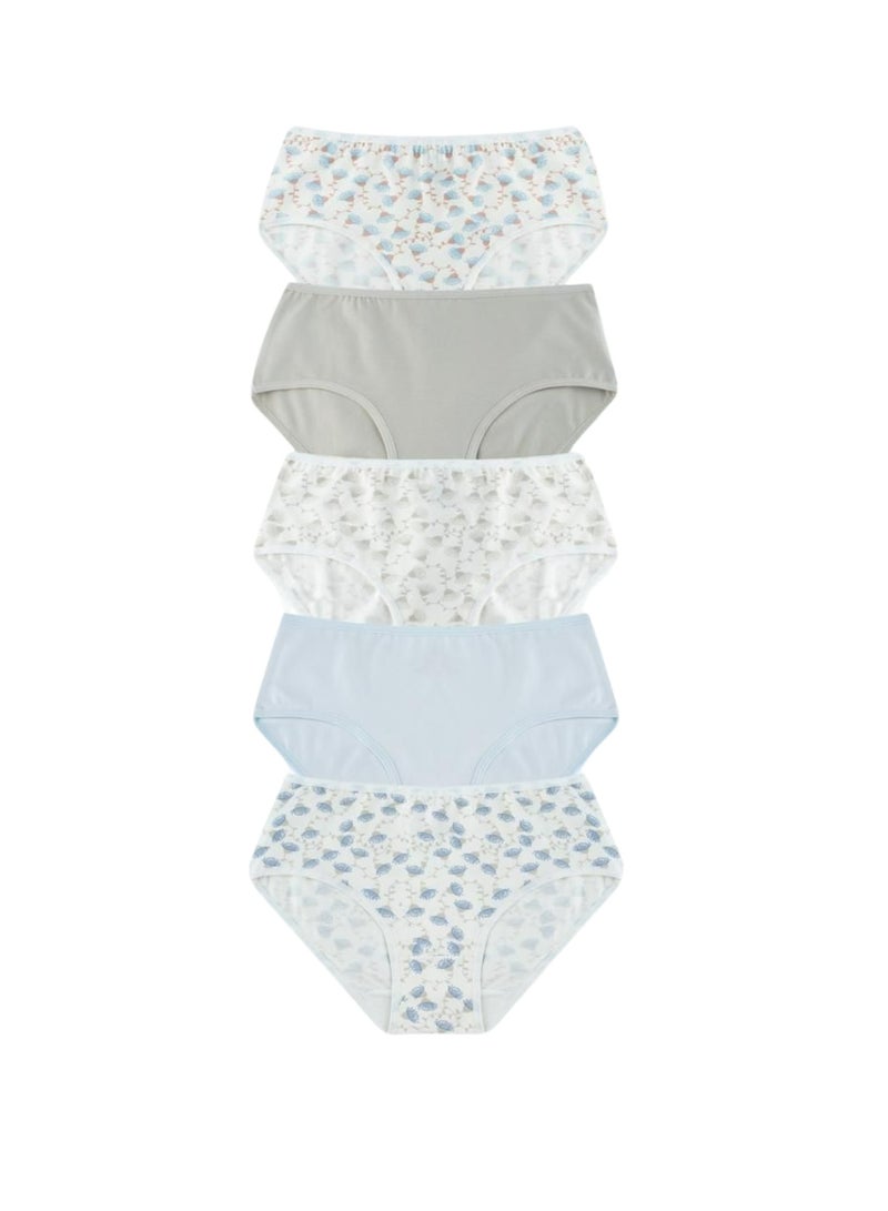 Milk Pack of 5 Midi Padded Cotton Panties for Women - Image 2